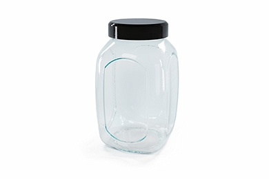 Sklěněná sklenice na sypké potraviny "Krita" 1,5 L , černá